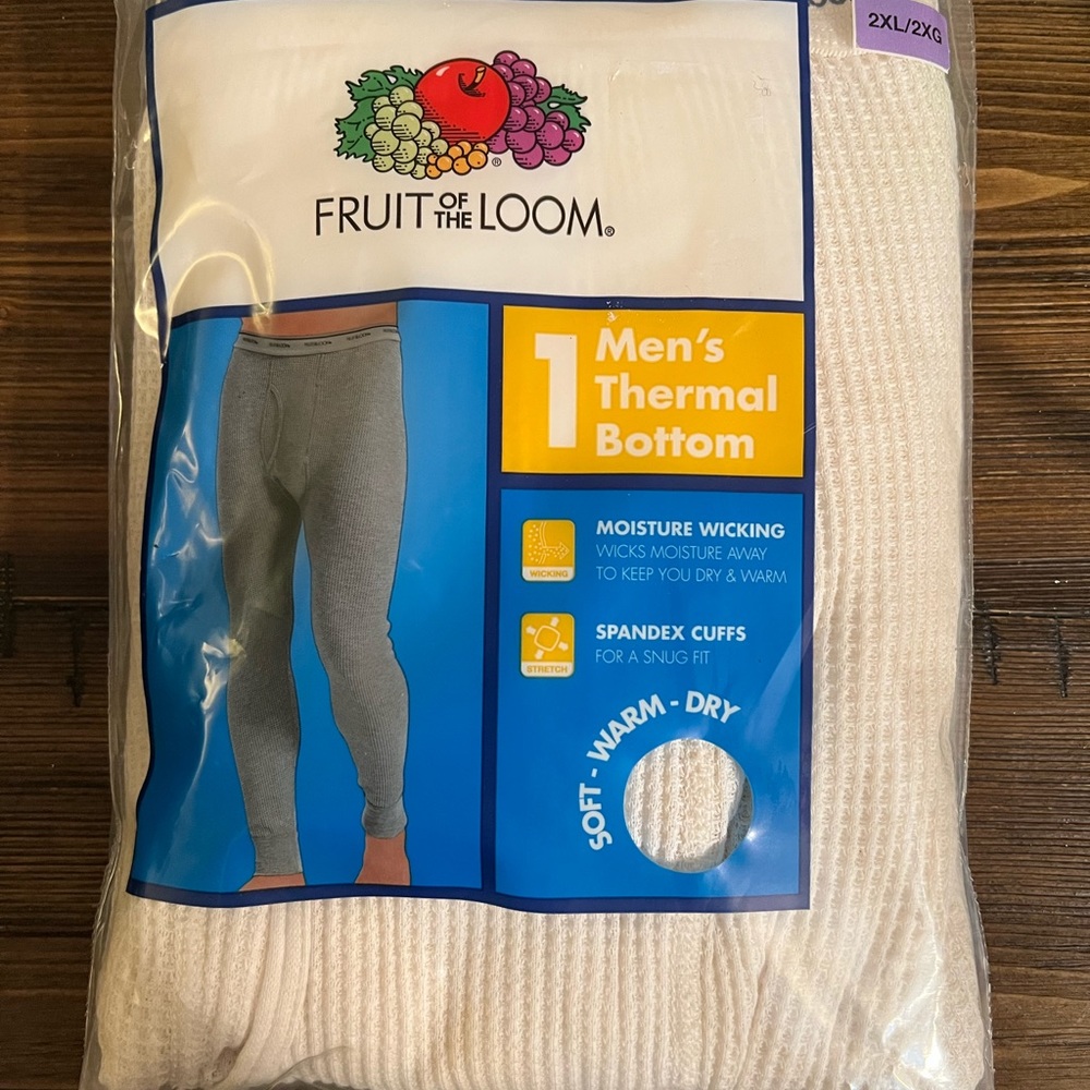 Fruit Of The Loom Thermal Bottoms - Size 2xl.